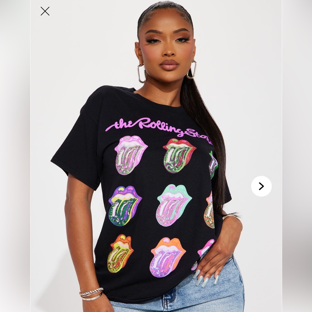 Rolling Stones neon T -shirt size L
